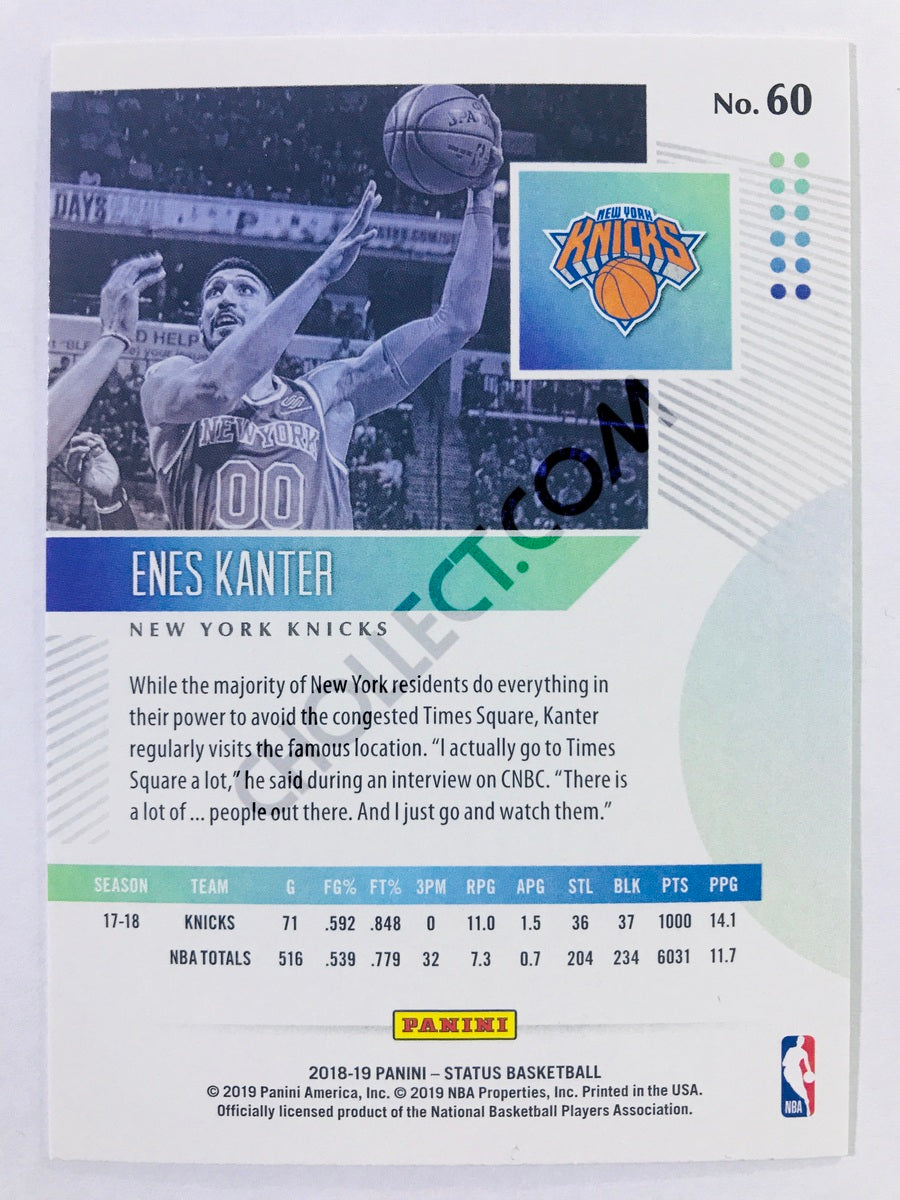 Enes Kanter - New York Knicks 2018-19 Panini Status #60