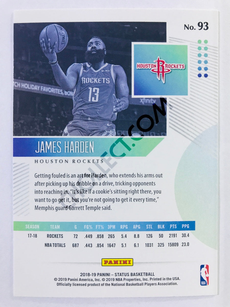 James Harden - Houston Rockets 2018-19 Panini Status #93