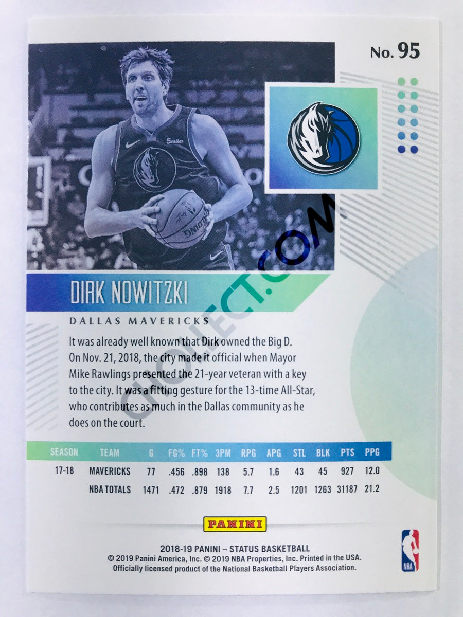 Dirk Nowitzki - Dallas Mavericks 2018-19 Panini Status #95