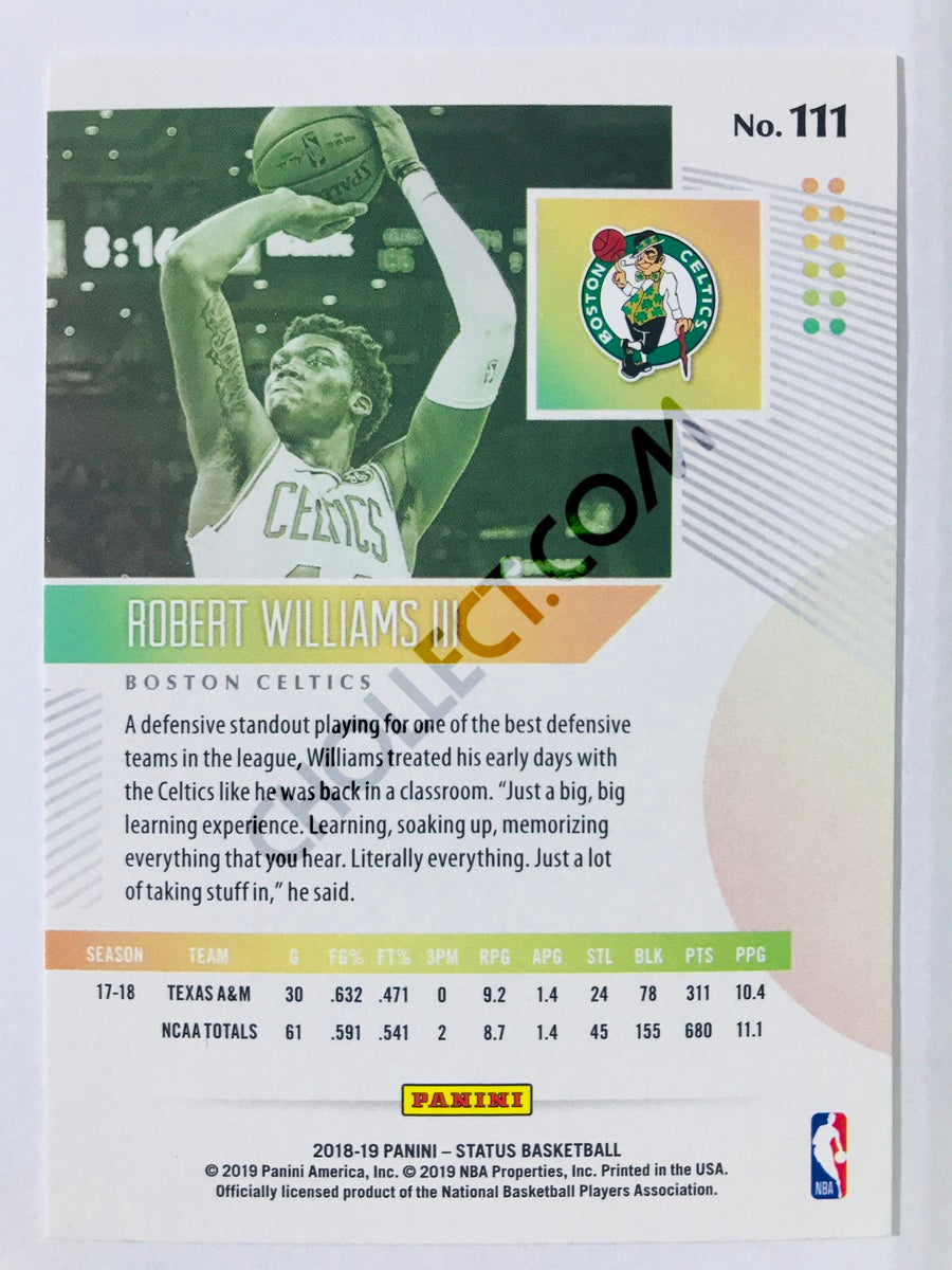 Robert Williams III - Boston Celtics 2018-19 Panini Status Blue Parallel RC Rookie #111