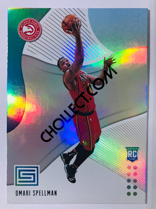 Omari Spellman - Atlanta Hawks 2018-19 Panini Status Blue Parallel RC Rookie #141