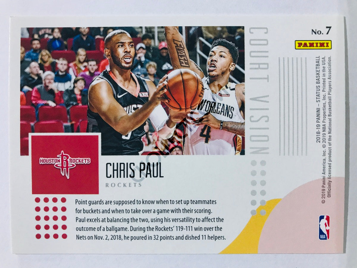 Chris Paul - Houston Rockets 2018-19 Panini Status Court Vision Insert #7