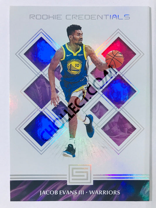 Jacob Evans III - Golden State Warriors 2018-19 Panini Status Rookie Credentials Insert #17