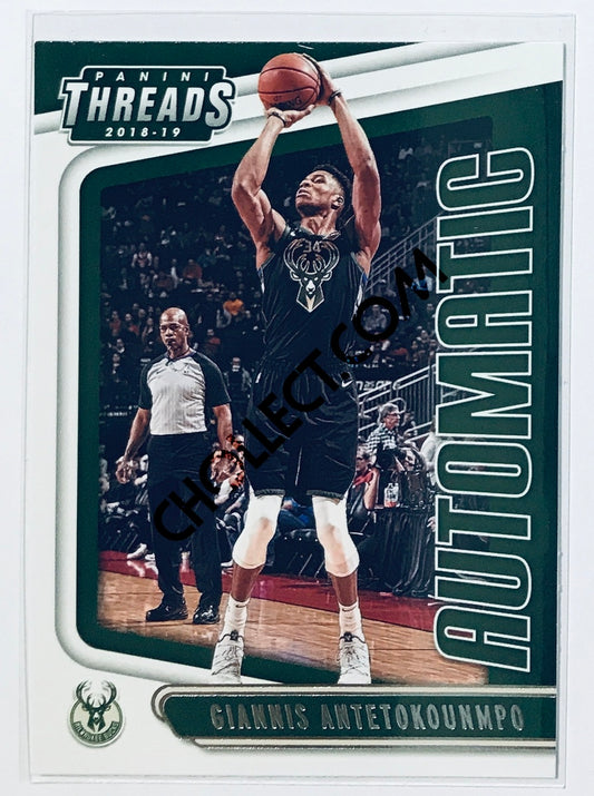 Giannis Antetokounmpo - Milwaukee Bucks 2018-19 Panini Threads Automatic Insert #9