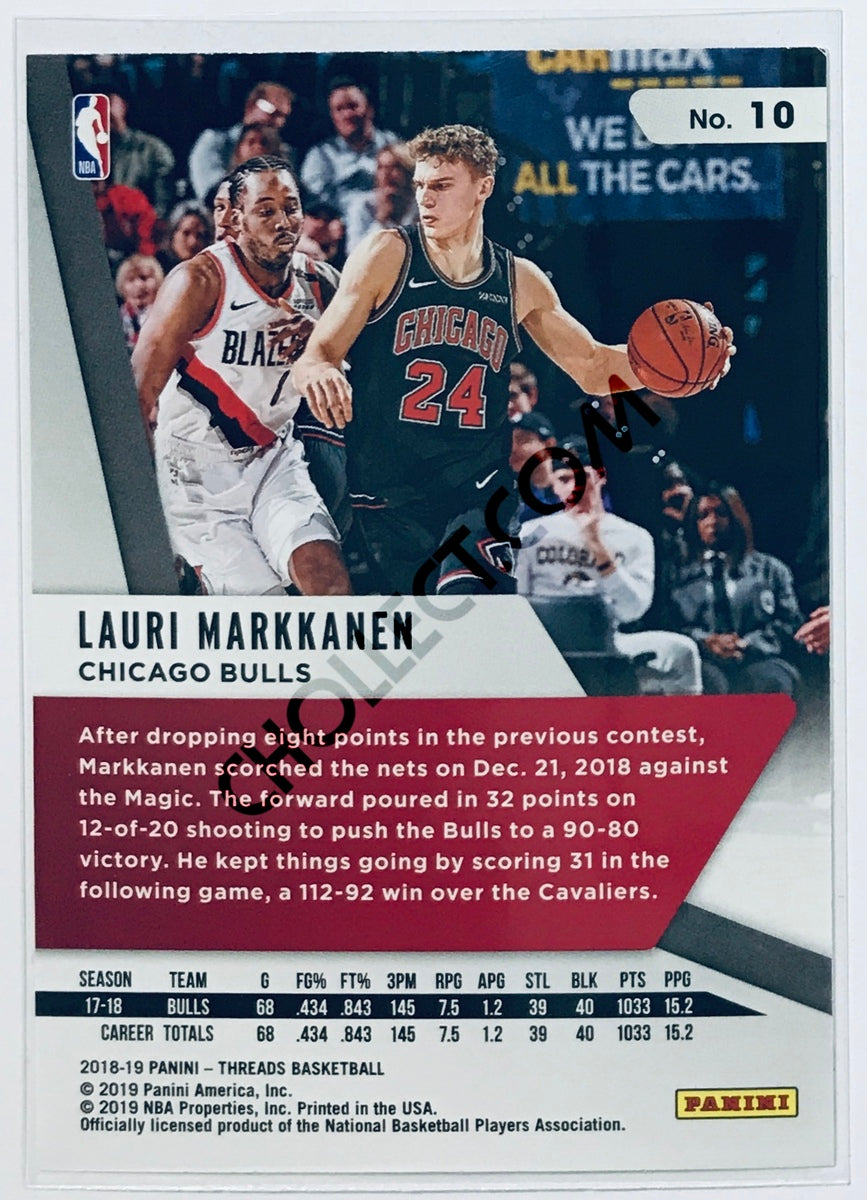 Lauri Markkanen - Chicago Bulls 2018-19 Panini Threads #10