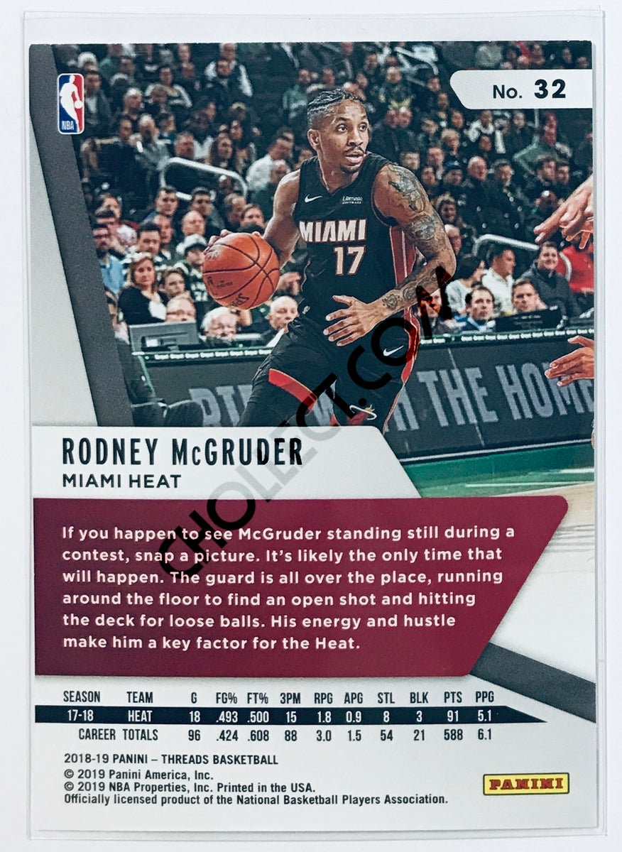 Rodney McGruder - Miami Heat 2018-19 Panini Threads #32