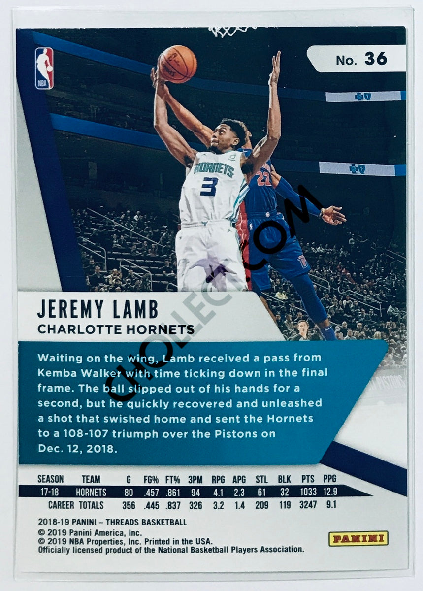 Jeremy Lamb - Charlotte Hornets 2018-19 Panini Threads #36