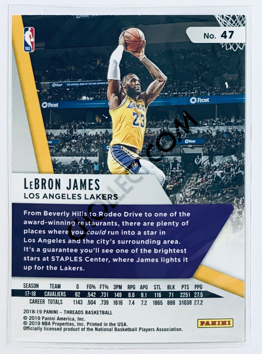 LeBron James - Los Angeles Lakers 2018-19 Panini Threads #47