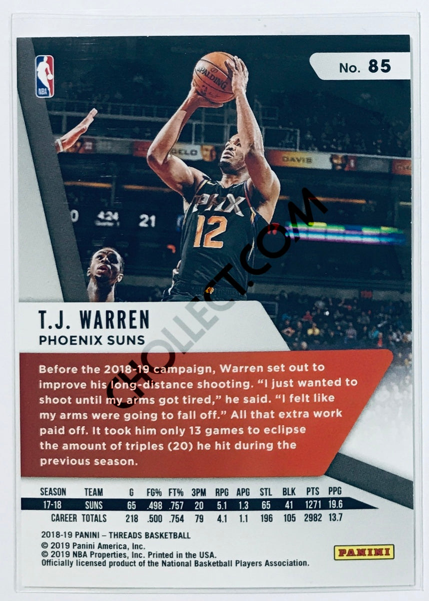 T.J. Warren - Phoenix Suns 2018-19 Panini Threads #85