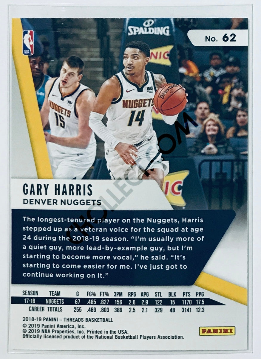 Gary Harris - Denver Nuggets 2018-19 Panini Threads Dazzle Parallel #62