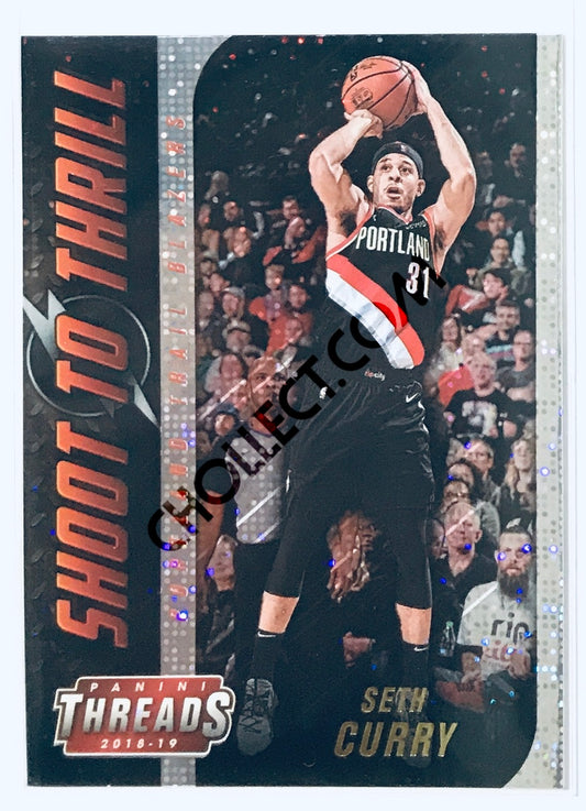 Seth Curry - Portland Trail Blazers 2018-19 Panini Threads Shoot To Thrill Insert Dazzle Parallel #20