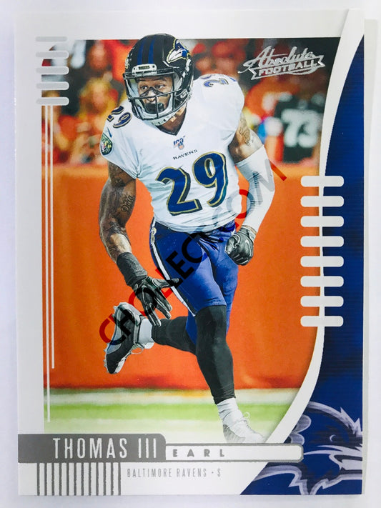 Earl Thomas III - Baltimore Ravens 2019-20 Panini Absolute #15