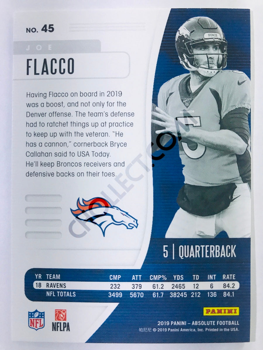 Joe Flacco - Denver Broncos 2019-20 Panini Absolute #45