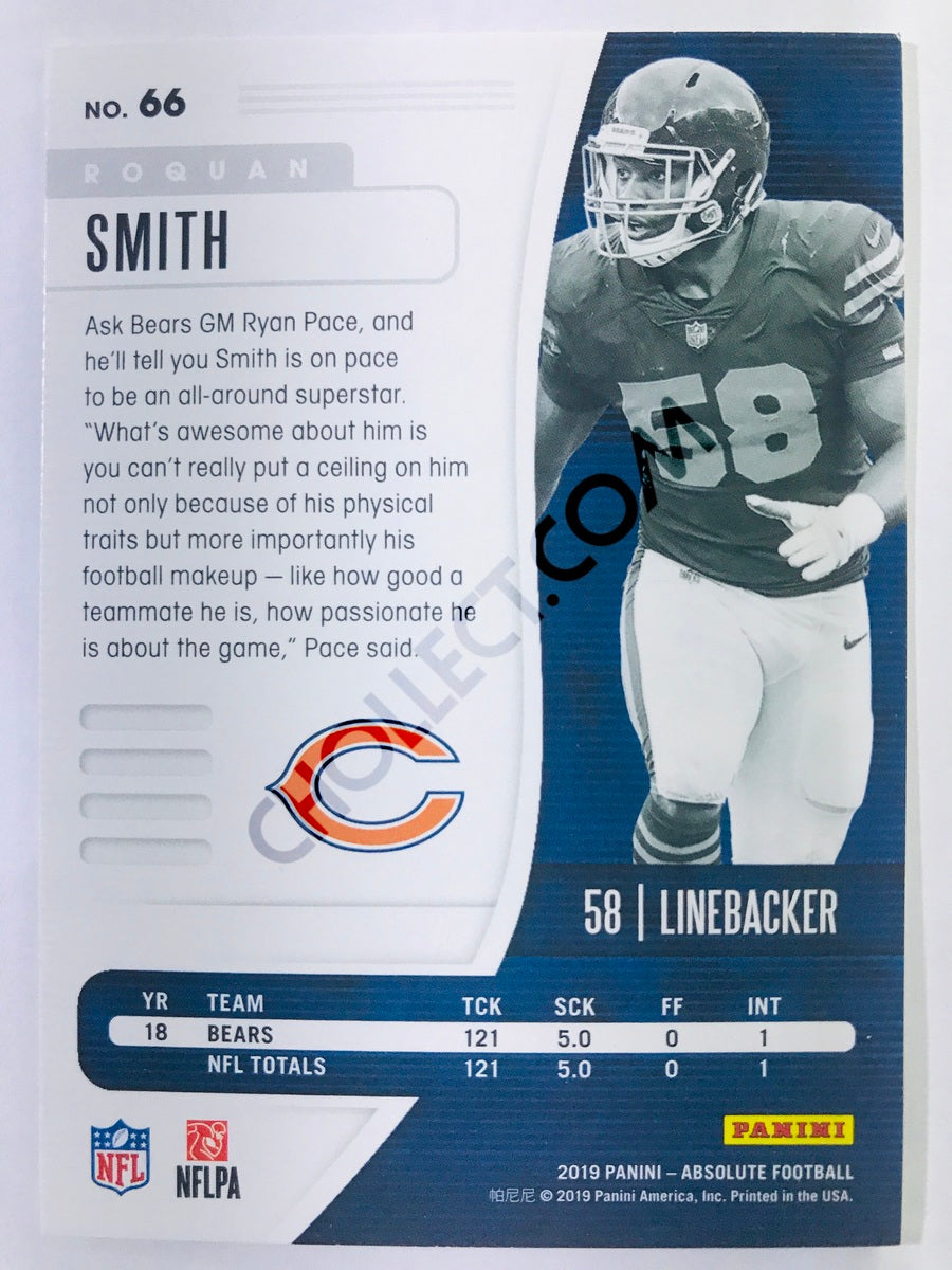 Roquan Smith - Chicago Bears 2019-20 Panini Absolute #66