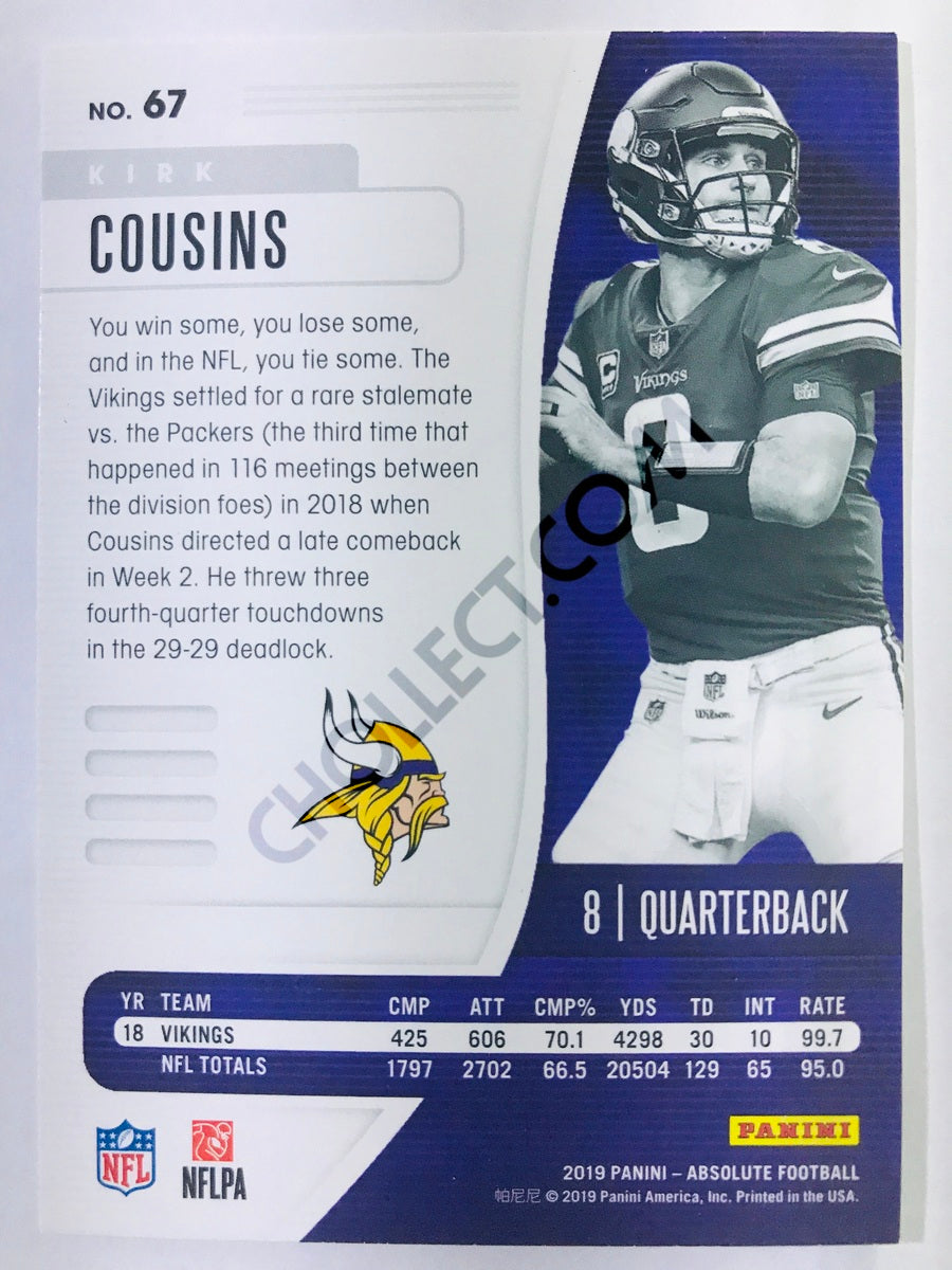 Kirk Cousins - Minnesota Vikings 2019-20 Panini Absolute #67