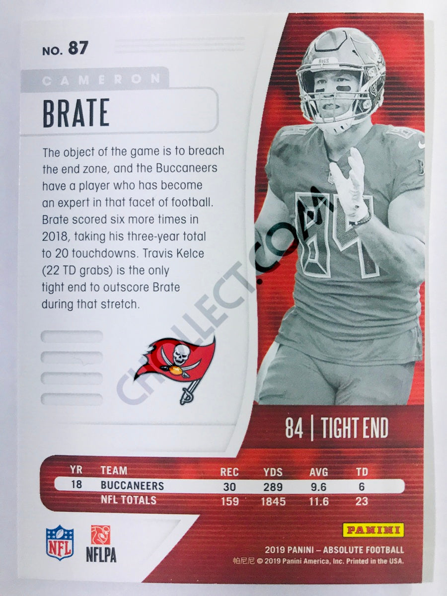 Cameron Brate - Tampa Bay Buccaneers 2019-20 Panini Absolute #87