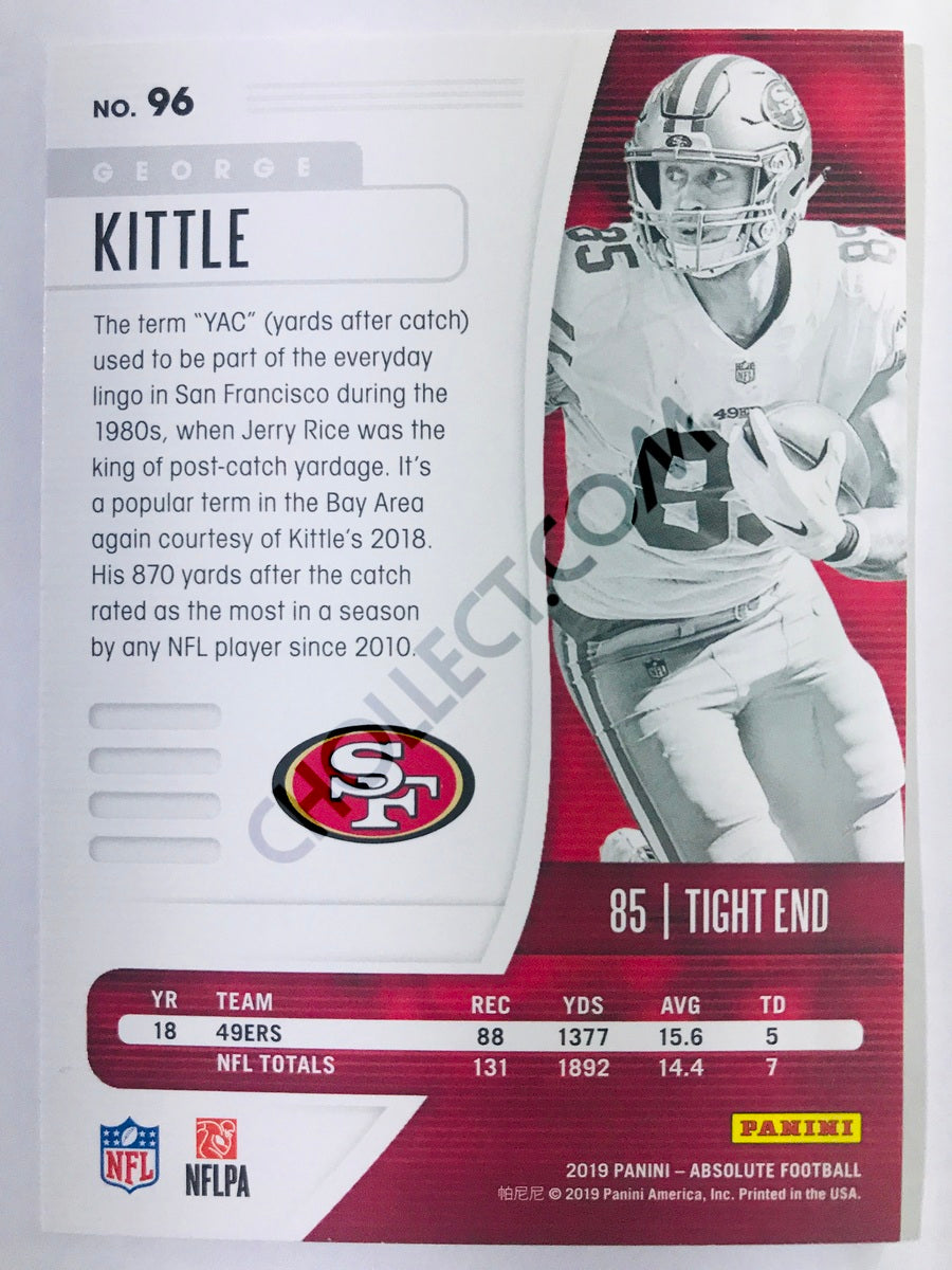 George Kittle - San Francisco 49ers 2019-20 Panini Absolute #96