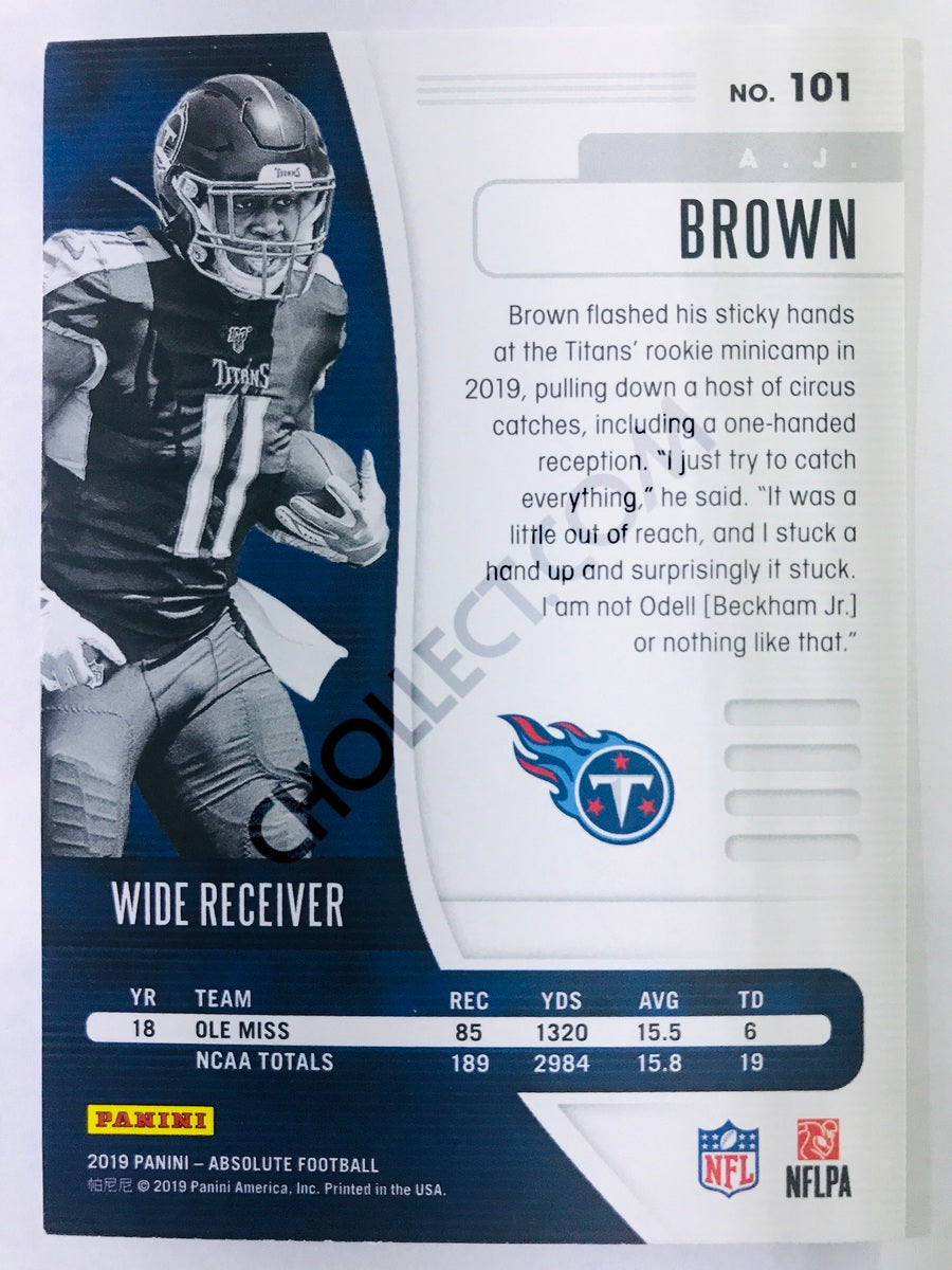 A.J. Brown - Tennessee Titans 2019-20 Panini Absolute RC Rookie #101