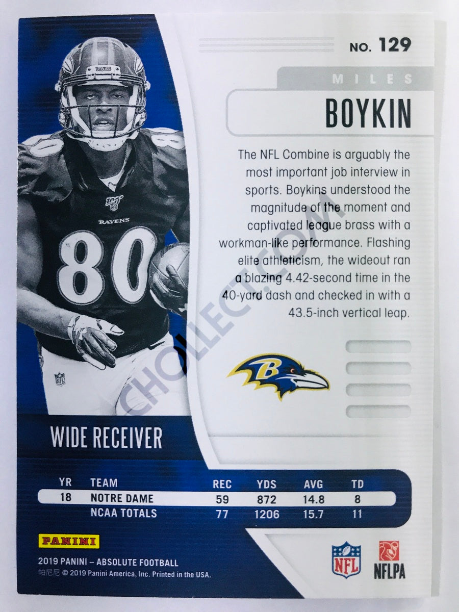 Miles Boykin - Baltimore Ravens 2019-20 Panini Absolute RC Rookie #129