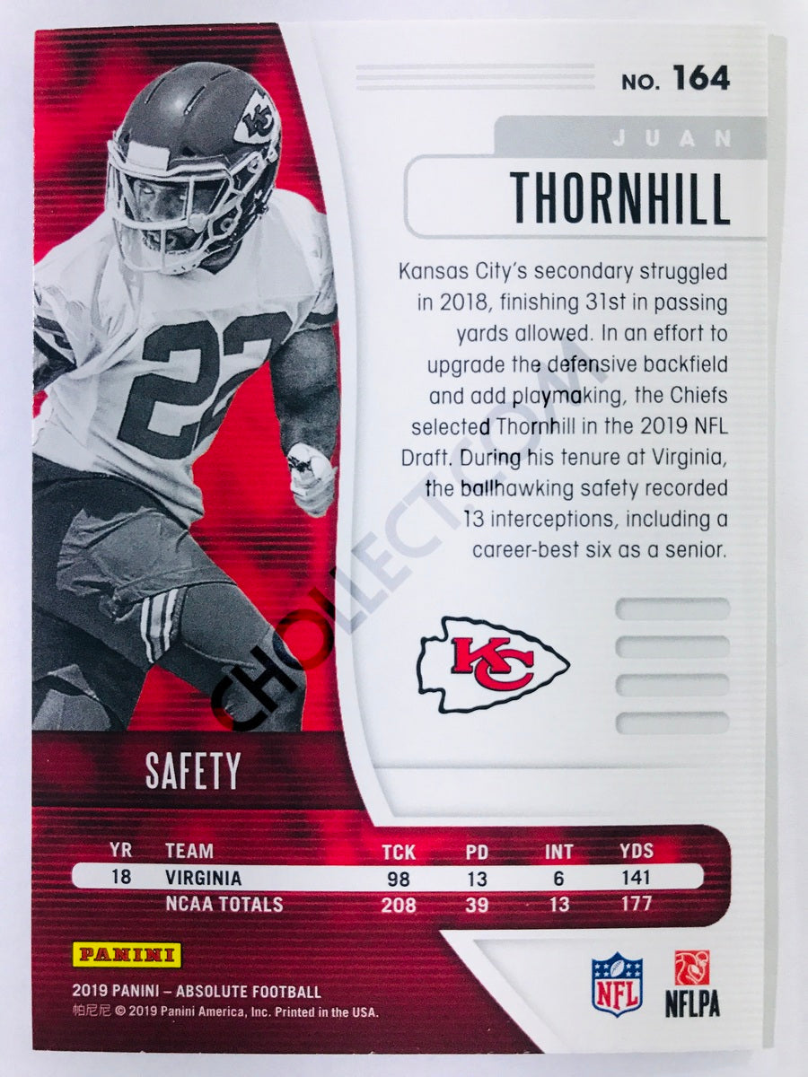 Juan Thornhill - Kansas City Chiefs 2019-20 Panini Absolute RC Rookie #164