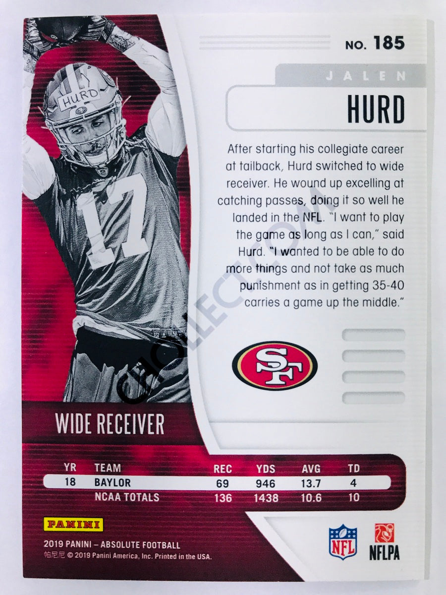 Jalen Hurd - San Francisco 49ers 2019-20 Panini Absolute RC Rookie #185