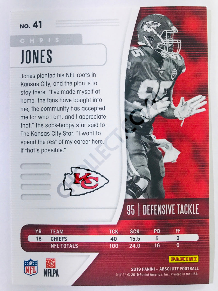 Chris Jones - Kansas City Chiefs 2019-20 Panini Absolute Green Parallel #41