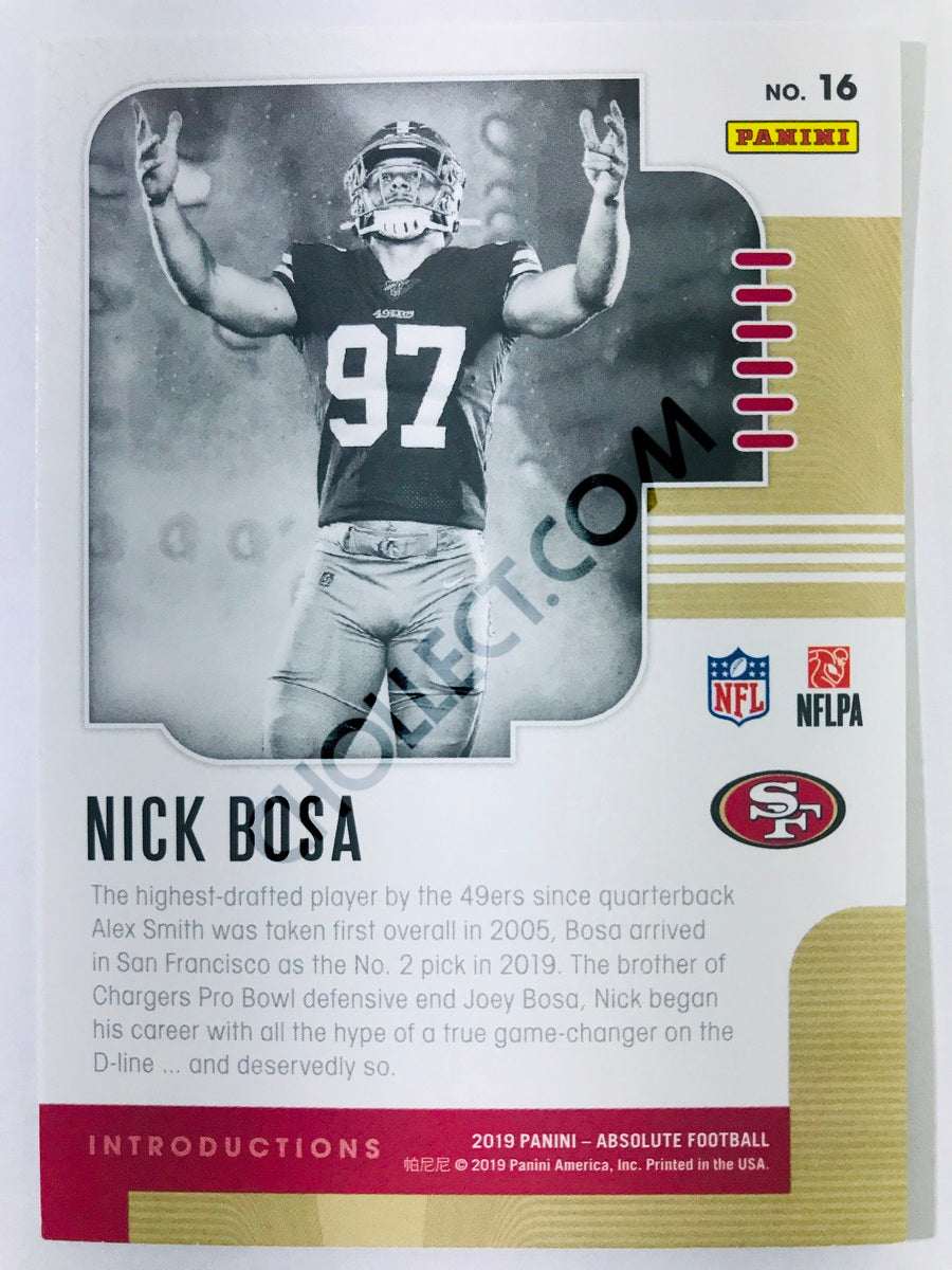 Nick Bosa - San Francisco 49ers 2019-20 Panini Absolute Introductions Insert #16