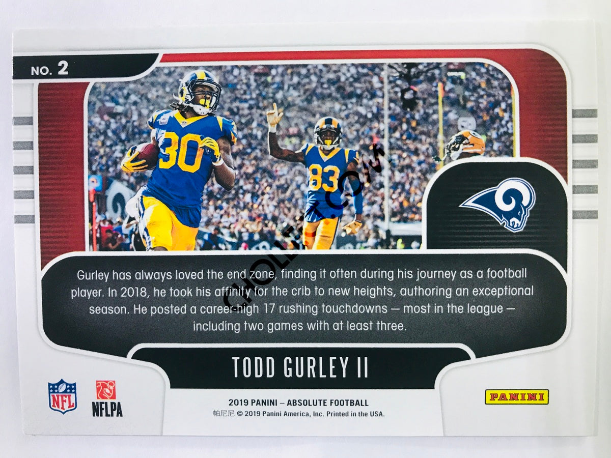 Todd Gurley II - Los Angeles Rams 2019-20 Panini Absolute Red Zone Insert #2