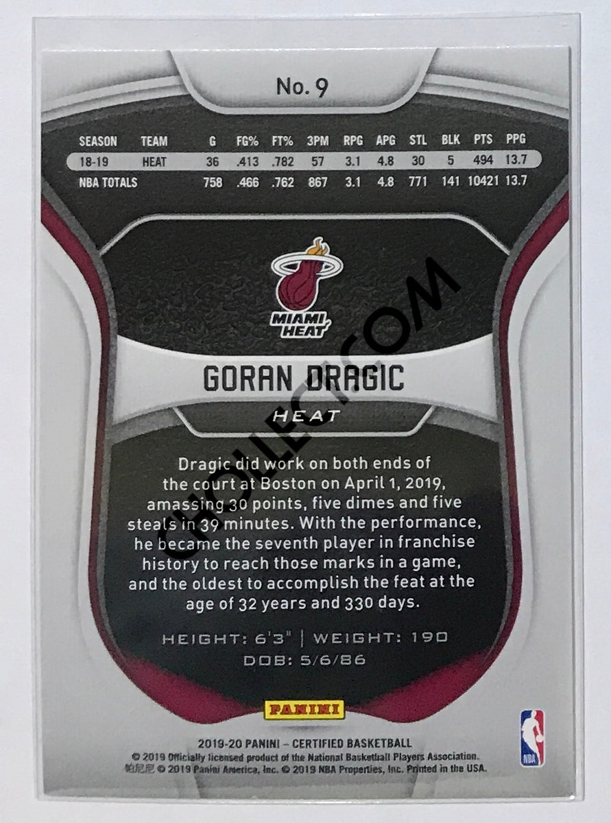 Goran Dragic - Miami Heat 2019-20 Panini Certified #9