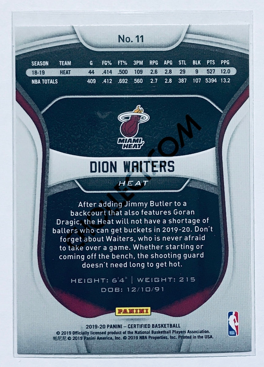 Dion Waiters - Miami Heat 2019-20 Panini Certified #11