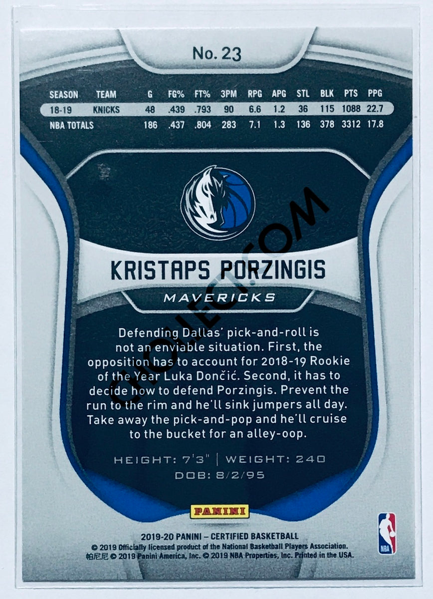 Kristaps Porzingis - Dallas Mavericks 2019-20 Panini Certified #23