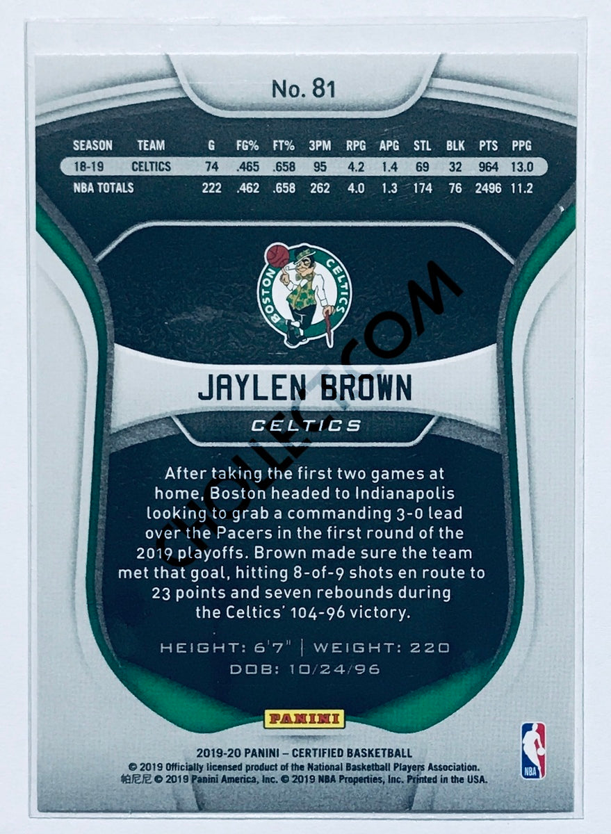 Jaylen Brown - Boston Celtics 2019-20 Panini Certified #81