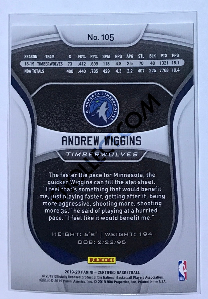 Andrew Wiggins - Minnesota Timberwolves 2019-20 Panini Certified #105