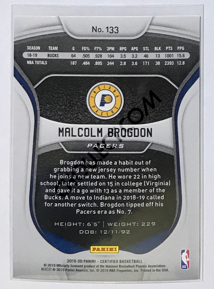 Malcolm Brogdon - Indiana Pacers 2019-20 Panini Certified #133