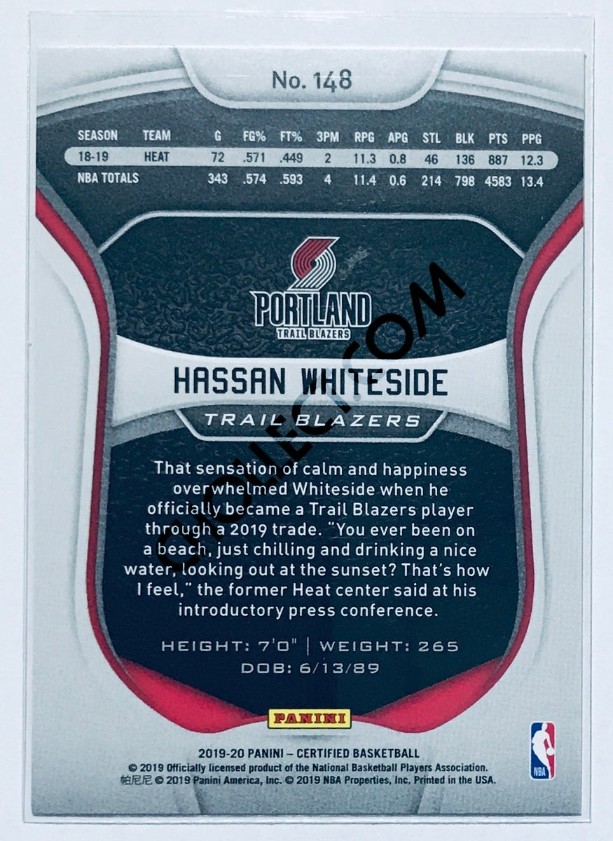 Hassan Whiteside - Portland Trail Blazers 2019-20 Panini Certified #148