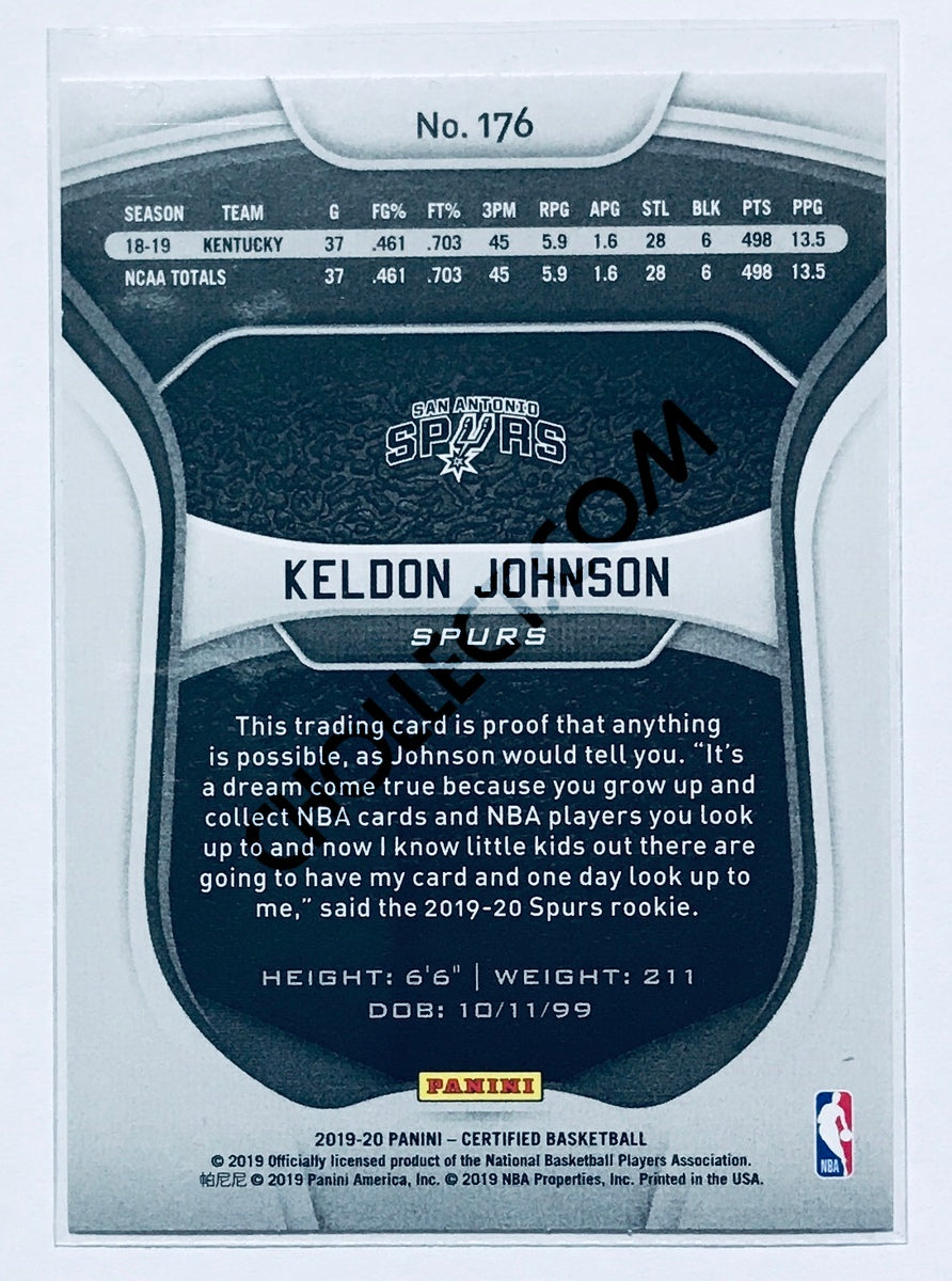 Keldon Johnson - San Antonio Spurs 2019-20 Panini Certified RC Rookie #176