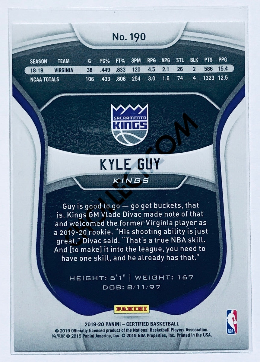 Kyle Guy - Sacramento Kings 2019-20 Panini Certified RC Rookie #190