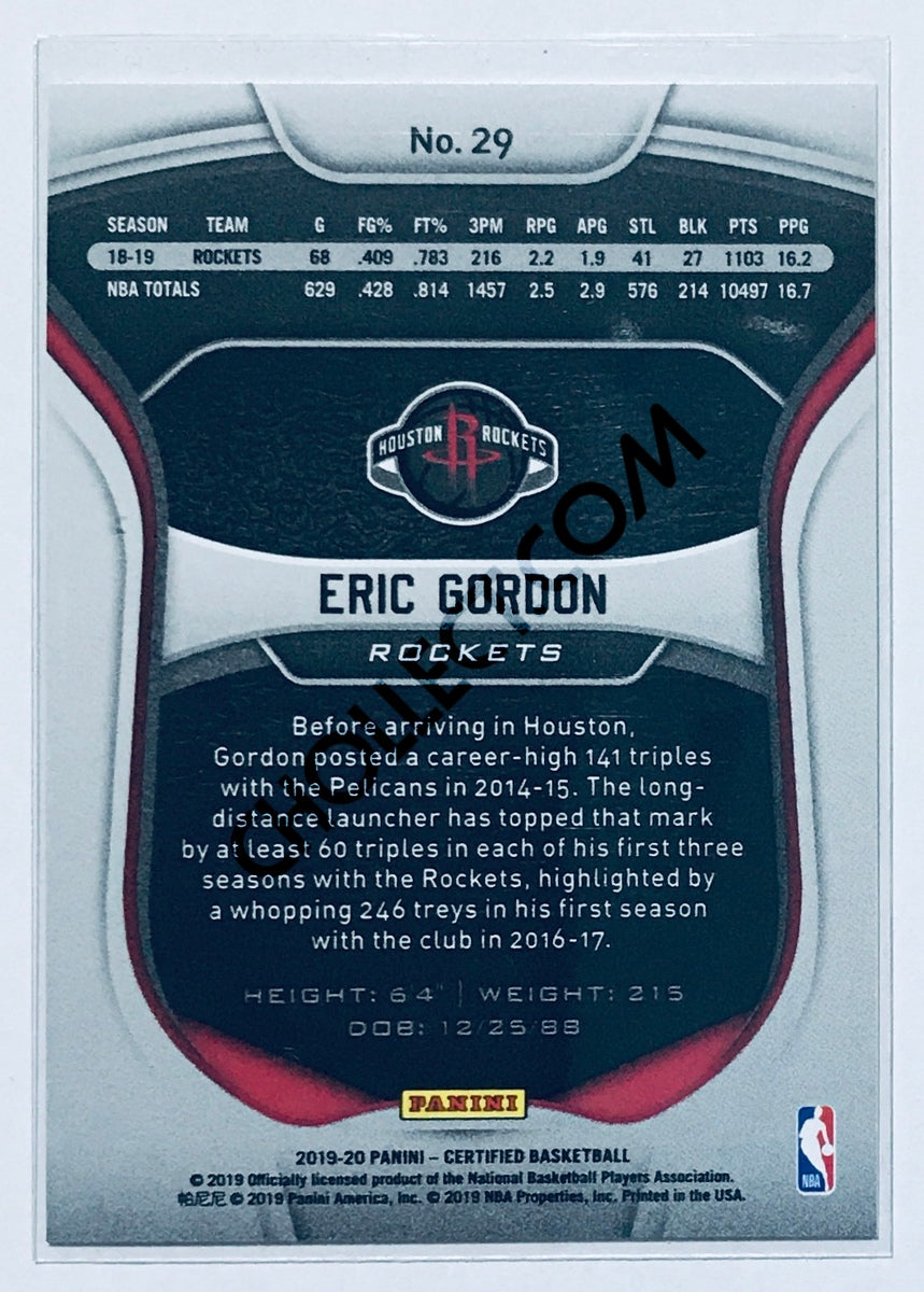 Eric Gordon - Houston Rockets 2019-20 Panini Certified Parallel Blue #29