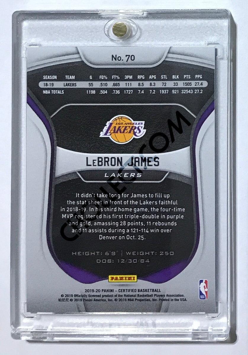 LeBron James - Los Angeles Lakers 2019-20 Panini Certified Parallel Blue #70