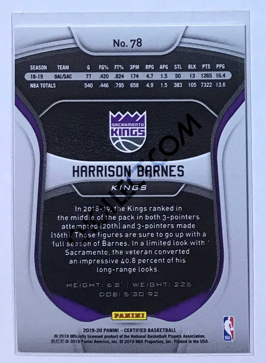 Harrison Barnes - Sacramento Kings 2019-20 Panini Certified Parallel Blue #78