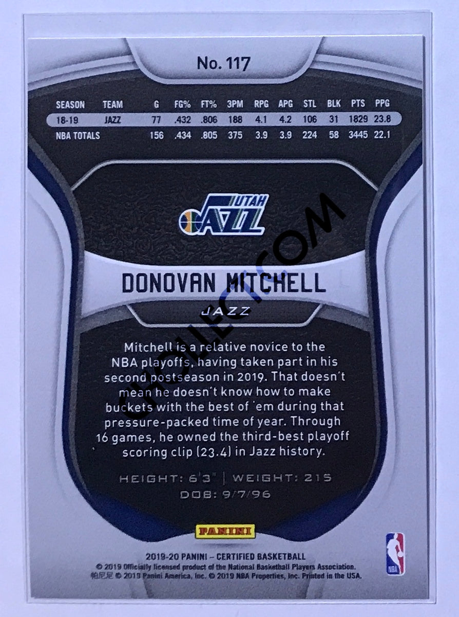 Donovan Mitchell - Utah Jazz 2019-20 Panini Certified Blue Parallel #117