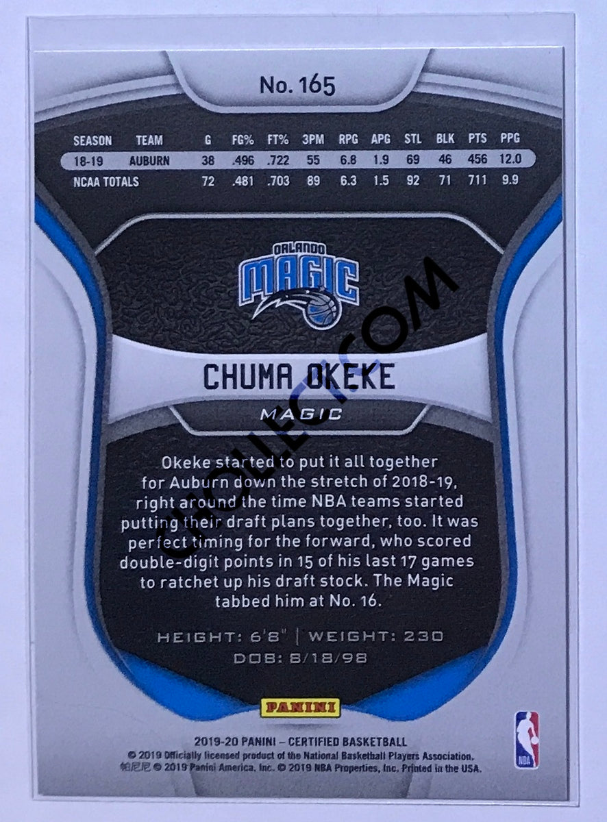 Chuma Okeke - Orlando Magic 2019-20 Panini Certified Parallel Red RC Rookie #165