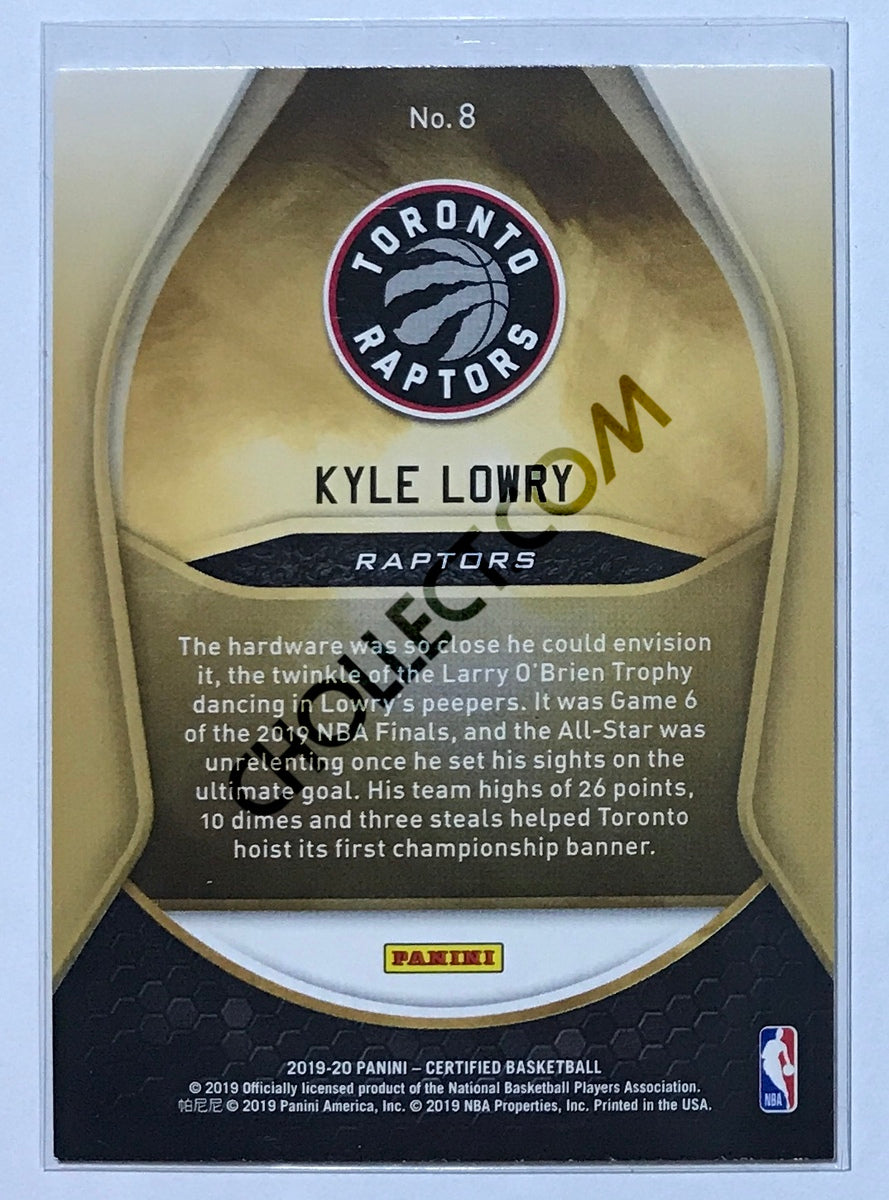 Kyle Lowry - Toronto Raptors 2019-20 Panini Certified Gold Team Insert #008