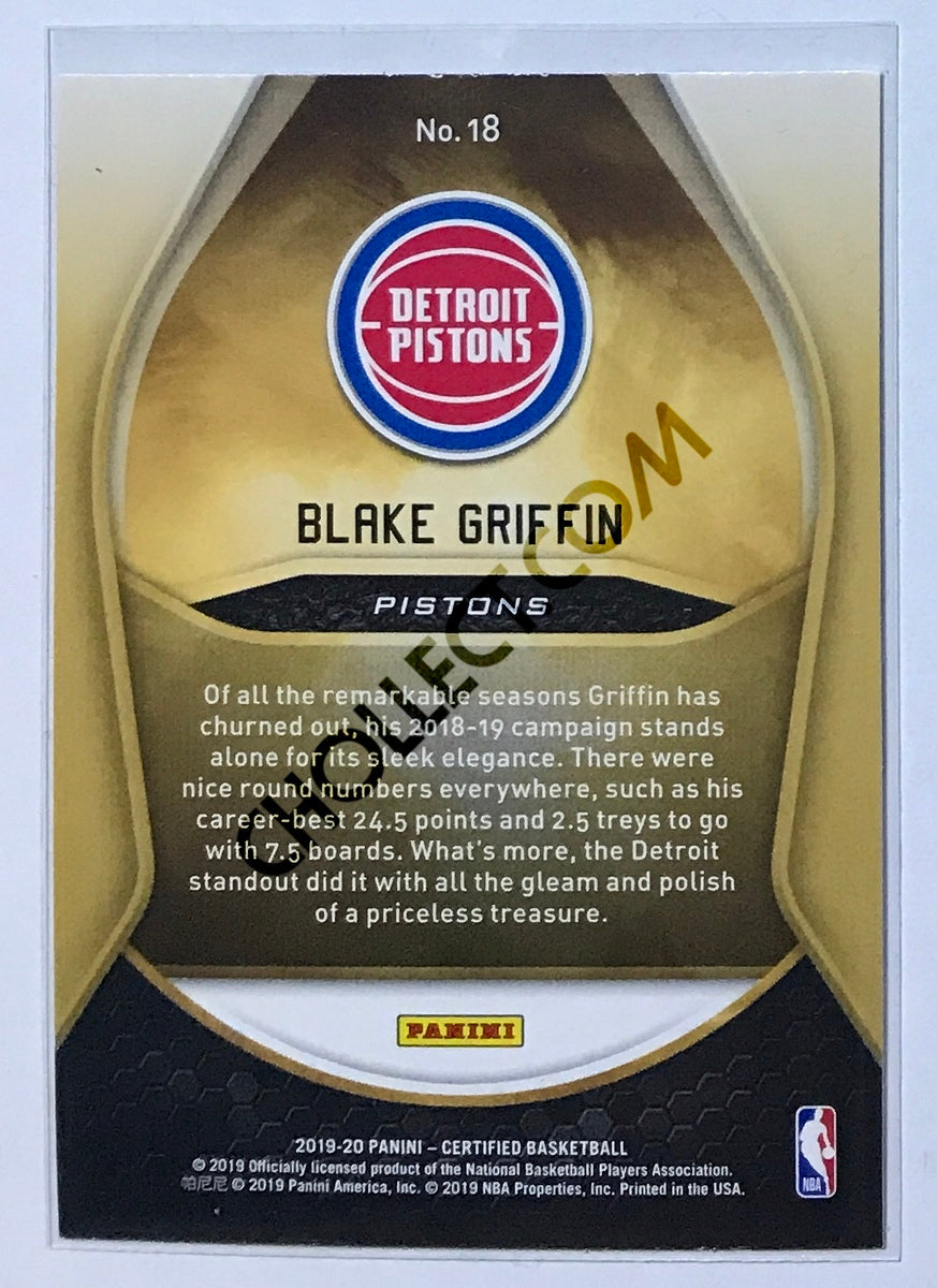 Blake Griffin - Detroit Pistons 2019-20 Panini Certified Gold Team Insert #018