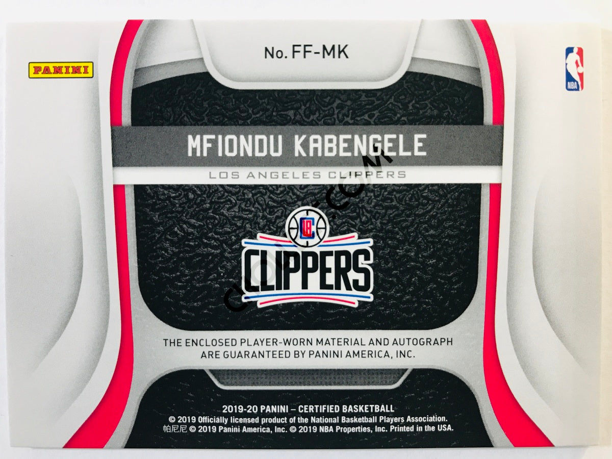 Mfiondu Kabengele - Los Angeles Clippers 2019-20 Panini Certified Freshman Fabric #29