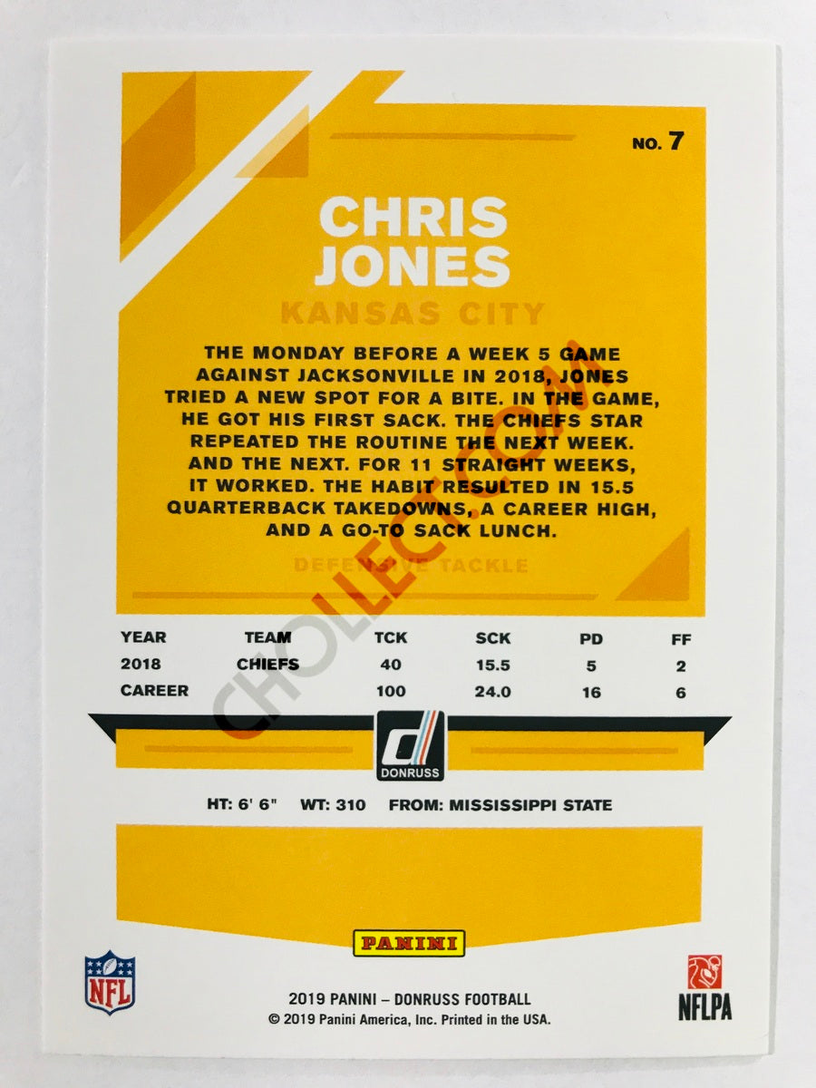 Chris Jones - Kansas City Chiefs 2019-20 Panini Donruss #7