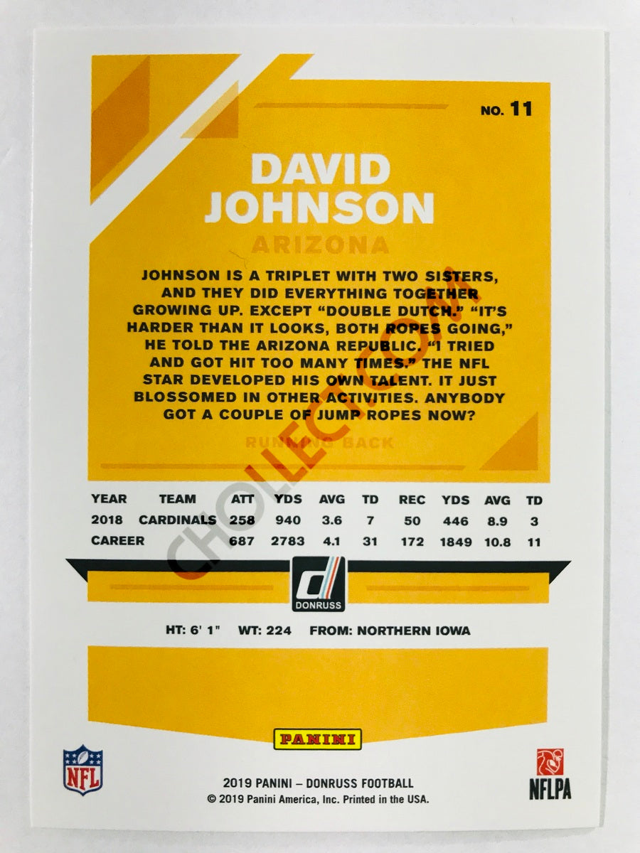 David Johnson - Arizona Cardinals 2019-20 Panini Donruss #11