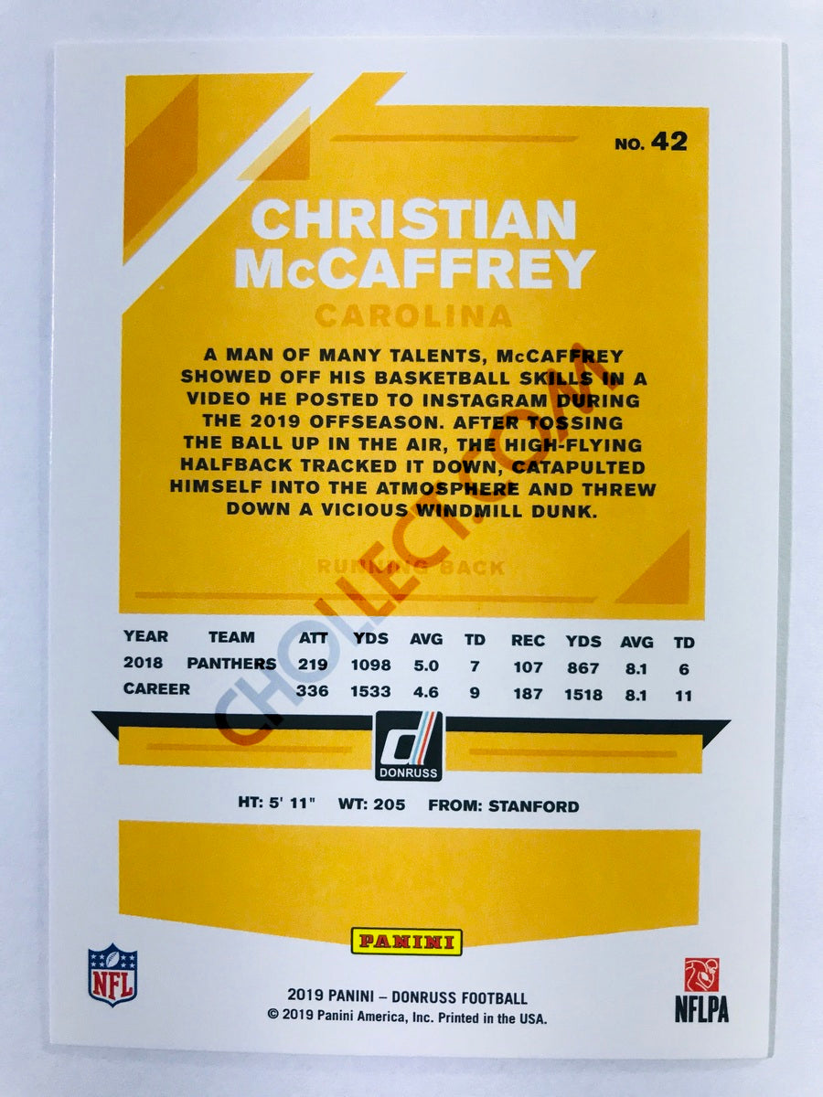 Christian McCaffrey - Carolina Panthers 2019-20 Panini Donruss #42