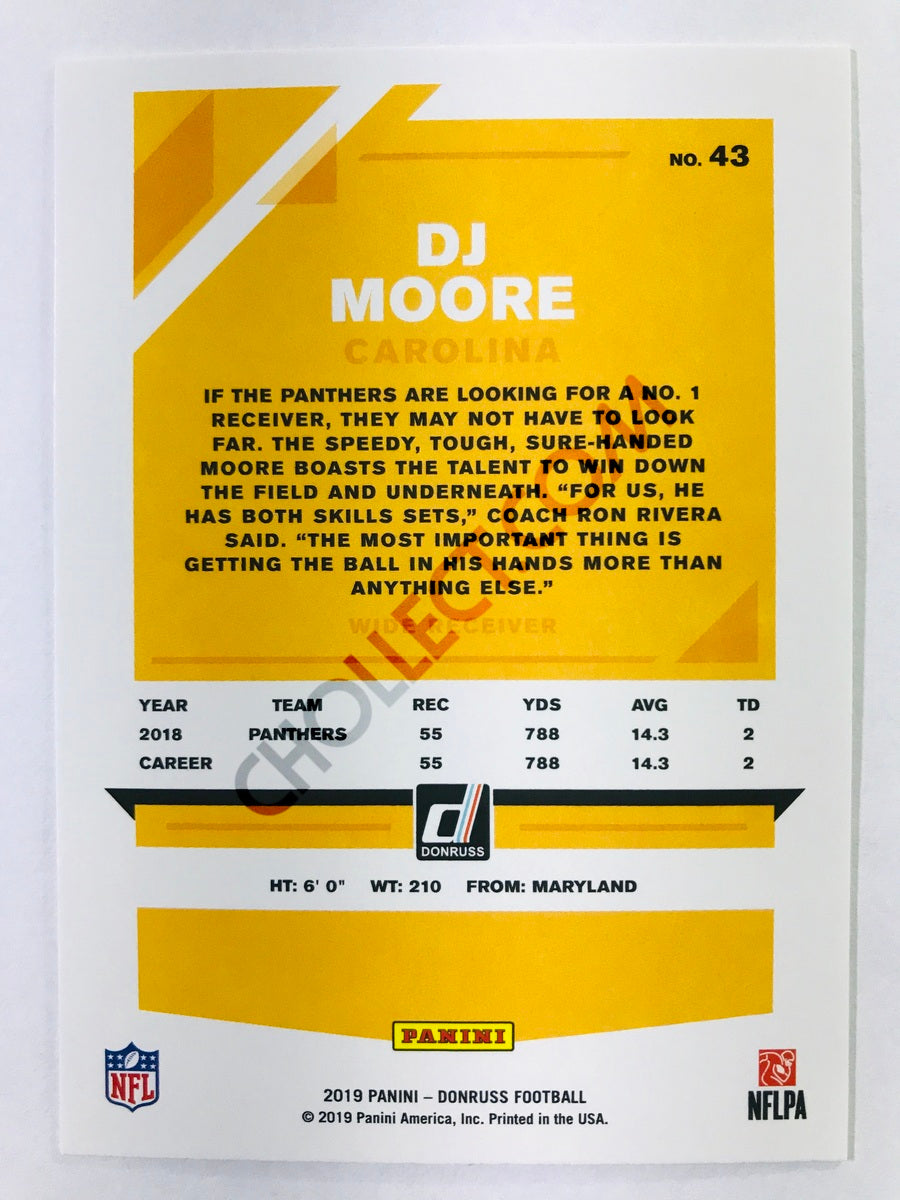 DJ Moore - Carolina Panthers 2019-20 Panini Donruss #43