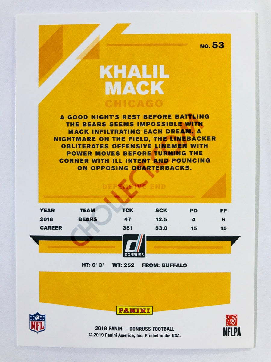 Khalil Mack - Chicago Bears 2019-20 Panini Donruss #53